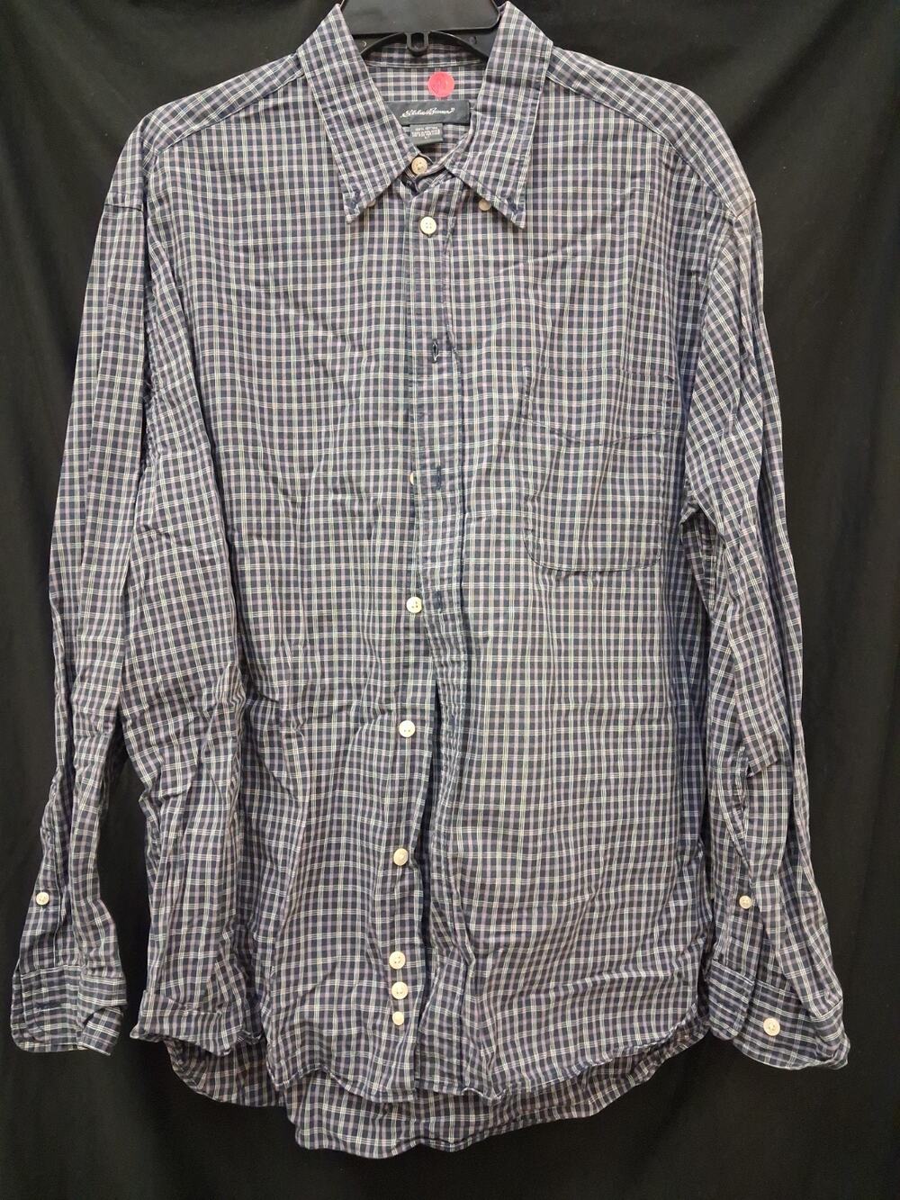 Eddie Bauer Men's Long Sleeve Button Up Shirt Cotton Size Large
